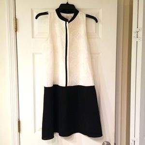 Loft black and white women's dress size small